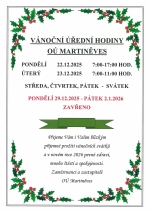 Vánoční otevírací doba OÚ 